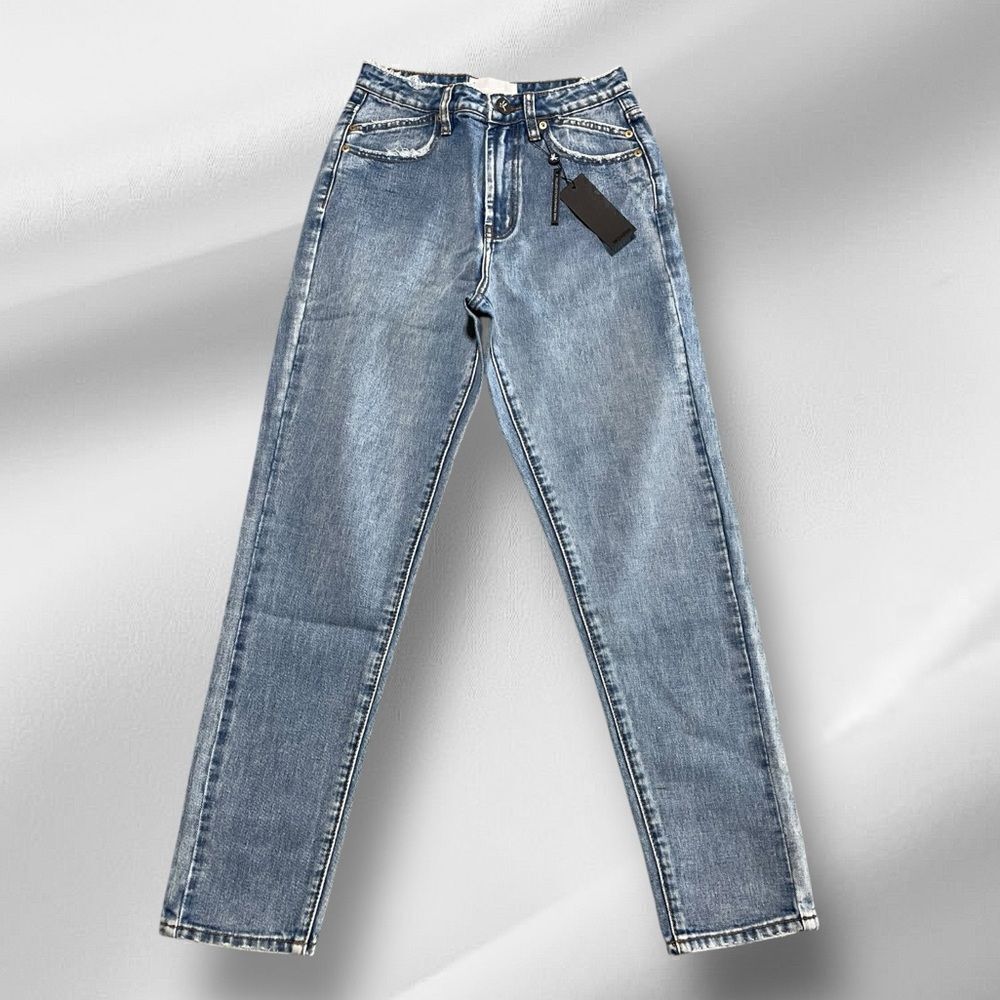 One-Teaspoon‎ Legends High Waist Mom Fit Denim Jeans - Berlin Blue 27 - Picture 2 of 11